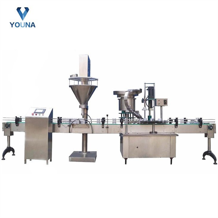 automatic powder bottle filling capping labeling machine (2)