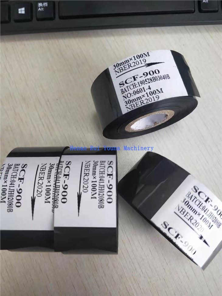 Black Color Thermal Transfer Ribbon Coding Foil For Hot Stamping Machine