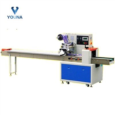 Semi Automatic Down Paper Flow Pillow Horizontal Card Bag Packing Machine for Sale