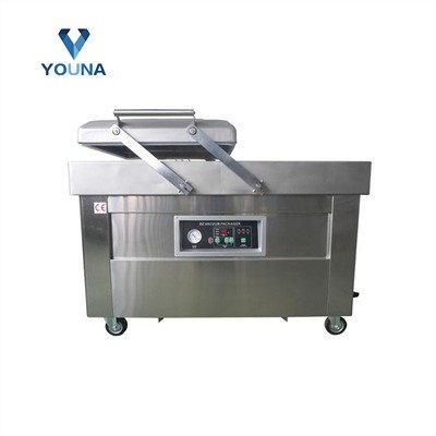 Automatic Map Tray Sealing Machine Bag Meats Food Double Chamber Vacuum Sealer Made in China