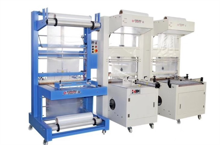 Automatic PE Film Shrink Wrapping Machiine For Beer Juice Water Bottles